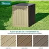 image:imageYITAHOME Large Deck Box 120 Gallon Resin Outdoor Storage Box wSlideLocking Black Lid Patio Storage Bin for Outdoor Pillows Garden Tools and Pool Supplies Waterproof Lockable GrayishWhiteTaupe