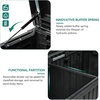 image:imageYITAHOME Large Deck Box 120 Gallon Resin Outdoor Storage Box wSlideLocking Black Lid Patio Storage Bin for Outdoor Pillows Garden Tools and Pool Supplies Waterproof Lockable GrayishWhiteBlack