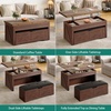 image:imageYITAHOME Lift Top Coffee Table Set with Storage Ottoman Bench amp Wheels 4 in 1 Convertible Dinning Center Tables with Hidden Compartment Farmhouse Coffee Tables for Living Room Furniture Brown TopWalnut