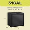 image:imageYITAHOME Outdoor Storage Box 45 Gallon Waterproof Resin Deck Box Lockable Organizer for Patio Poolside Deck Cushions Throw Pillows Garden Tools BlackBlack
