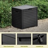 image:imageYITAHOME Outdoor Storage Box 45 Gallon Waterproof Resin Deck Box Lockable Organizer for Patio Poolside Deck Cushions Throw Pillows Garden Tools BlackBlack