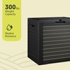 image:imageYITAHOME Outdoor Storage Box 45 Gallon Waterproof Resin Deck Box Lockable Organizer for Patio Poolside Deck Cushions Throw Pillows Garden Tools BlackBlack