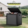 image:imageYITAHOME Outdoor Storage Box 45 Gallon Waterproof Resin Deck Box Lockable Organizer for Patio Poolside Deck Cushions Throw Pillows Garden Tools BlackBlack