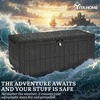 image:imageYITAHOME Outdoor Storage Box 45 Gallon Waterproof Resin Deck Box Lockable Organizer for Patio Poolside Deck Cushions Throw Pillows Garden Tools BlackBlack
