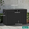 image:imageYITAHOME Outdoor Storage Box 45 Gallon Waterproof Resin Deck Box Lockable Organizer for Patio Poolside Deck Cushions Throw Pillows Garden Tools BlackBlack
