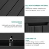 image:imageYITAHOME Outdoor Storage Box 45 Gallon Waterproof Resin Deck Box Lockable Organizer for Patio Poolside Deck Cushions Throw Pillows Garden Tools BlackBlack
