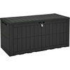 image:imageYITAHOME Outdoor Storage Box 45 Gallon Waterproof Resin Deck Box Lockable Organizer for Patio Poolside Deck Cushions Throw Pillows Garden Tools BlackBlack