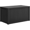 image:imageYITAHOME Outdoor Storage Box 45 Gallon Waterproof Resin Deck Box Lockable Organizer for Patio Poolside Deck Cushions Throw Pillows Garden Tools BlackBlack