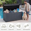 image:imageYITAHOME Outdoor Storage Box 45 Gallon Waterproof Resin Deck Box Lockable Organizer for Patio Poolside Deck Cushions Throw Pillows Garden Tools BlackDark Gray
