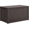 image:imageYITAHOME Outdoor Storage Box 45 Gallon Waterproof Resin Deck Box Lockable Organizer for Patio Poolside Deck Cushions Throw Pillows Garden Tools BlackDark Brown