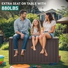 image:imageYITAHOME Outdoor Storage Box 45 Gallon Waterproof Resin Deck Box Lockable Organizer for Patio Poolside Deck Cushions Throw Pillows Garden Tools BlackDark Brown