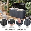 image:imageYITAHOME Outdoor Storage Box 45 Gallon Waterproof Resin Deck Box Lockable Organizer for Patio Poolside Deck Cushions Throw Pillows Garden Tools BlackDark Gray