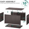 image:imageYITAHOME Outdoor Storage Box 45 Gallon Waterproof Resin Deck Box Lockable Organizer for Patio Poolside Deck Cushions Throw Pillows Garden Tools BlackDark Brown
