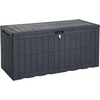 image:imageYITAHOME Outdoor Storage Box 45 Gallon Waterproof Resin Deck Box Lockable Organizer for Patio Poolside Deck Cushions Throw Pillows Garden Tools BlackDark Gray