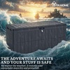 image:imageYITAHOME Outdoor Storage Box 45 Gallon Waterproof Resin Deck Box Lockable Organizer for Patio Poolside Deck Cushions Throw Pillows Garden Tools BlackDark Gray