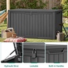 image:imageYITAHOME Outdoor Storage Box 45 Gallon Waterproof Resin Deck Box Lockable Organizer for Patio Poolside Deck Cushions Throw Pillows Garden Tools BlackDark Gray