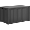 image:imageYITAHOME Outdoor Storage Box 45 Gallon Waterproof Resin Deck Box Lockable Organizer for Patio Poolside Deck Cushions Throw Pillows Garden Tools BlackDark Gray