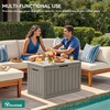 image:imageYITAHOME Outdoor Storage Box 45 Gallon Waterproof Resin Deck Box Lockable Organizer for Patio Poolside Deck Cushions Throw Pillows Garden Tools BlackTaupe