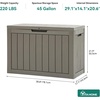 image:imageYITAHOME Outdoor Storage Box 45 Gallon Waterproof Resin Deck Box Lockable Organizer for Patio Poolside Deck Cushions Throw Pillows Garden Tools BlackTaupe