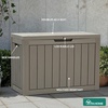 image:imageYITAHOME Outdoor Storage Box 45 Gallon Waterproof Resin Deck Box Lockable Organizer for Patio Poolside Deck Cushions Throw Pillows Garden Tools BlackTaupe