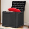 image:imageYITAHOME 32 Gallon Deck Box Resin Storage with Lockable Lid amp Side Handles Indoor Outdoor Small Container for Patio Cushion Garden Pool Accessories Backyard Furniture Water ResistantBlack