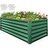 image:imageYITAHOME 6x3x3ft Large Raised Garden Bed Kit Galvanized Metal Planter Box with Gloves Support Rod Outdoor Above Ground Planters for Plants Vegetables Flowers Green