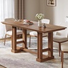 image:imageYITAHOME 70 Dining Table for 610 People Farmhouse Rectangular Kitchen Table with Thick Base for Dining Room Living Room and Kitchen Dark WalnutDark Walnut