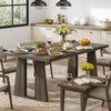 image:imageYITAHOME 70 Dining Table for 610 People Farmhouse Rectangular Kitchen Table with Thick Base for Dining Room Living Room and Kitchen Dark WalnutGrey