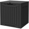 image:imageYITAHOME Outdoor Storage Box 45 Gallon Waterproof Resin Deck Box Lockable Organizer for Patio Poolside Deck Cushions Throw Pillows Garden Tools BlackBlack