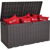 image:imageYITAHOME Outdoor Storage Box 45 Gallon Waterproof Resin Deck Box Lockable Organizer for Patio Poolside Deck Cushions Throw Pillows Garden Tools BlackDark Brown