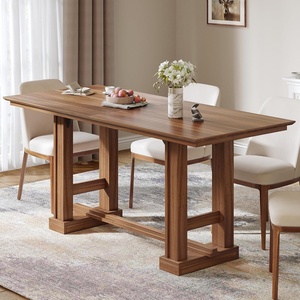 image:imageYITAHOME 70 Dining Table for 610 People Farmhouse Rectangular Kitchen Table with Thick Base for Dining Room Living Room and Kitchen Dark WalnutDark Walnut