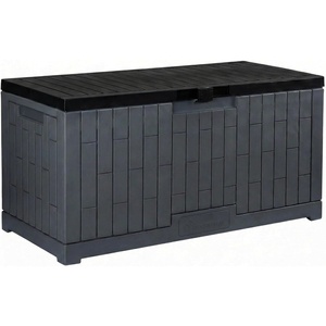 image:imageYITAHOME Outdoor Storage Box 45 Gallon Waterproof Resin Deck Box Lockable Organizer for Patio Poolside Deck Cushions Throw Pillows Garden Tools BlackDark Gray