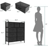 image:imageYITAHOME Tall Dresser with 9 Drawers Furniture Storage Drawer Unit Sturdy Steel Frame Wooden Top amp Easy Pull Fabric Bins Organizer Tower Chest for Closet Bedroom Entryway NurseryBlack GreyBlack Grey