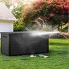 image:imageYITAHOME 100 Gallon Large Outdoor Deck Box Waterproof Resin Storage Box Lockable Indoor Outdoor Storage Container for Patio Furniture Cushions Pool Accessories Garden Tools WhiteBlack Rattan