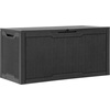 image:imageYITAHOME 100 Gallon Large Outdoor Deck Box Waterproof Resin Storage Box Lockable Indoor Outdoor Storage Container for Patio Furniture Cushions Pool Accessories Garden Tools WhiteBlack