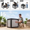 image:imageYITAHOME 100 Gallon Large Outdoor Deck Box Waterproof Resin Storage Box Lockable Indoor Outdoor Storage Container for Patio Furniture Cushions Pool Accessories Garden Tools WhiteBlack  WoodGrain Gray