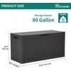 image:imageYITAHOME 100 Gallon Large Outdoor Deck Box Waterproof Resin Storage Box Lockable Indoor Outdoor Storage Container for Patio Furniture Cushions Pool Accessories Garden Tools WhiteDark Gray Rattan