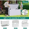 image:imageYITAHOME 100 Gallon Large Outdoor Deck Box Waterproof Resin Storage Box Lockable Indoor Outdoor Storage Container for Patio Furniture Cushions Pool Accessories Garden Tools WhiteWhite