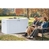 image:imageYITAHOME 100 Gallon Large Outdoor Deck Box Waterproof Resin Storage Box Lockable Indoor Outdoor Storage Container for Patio Furniture Cushions Pool Accessories Garden Tools WhiteWhite