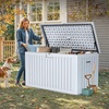 image:imageYITAHOME 100 Gallon Large Outdoor Deck Box Waterproof Resin Storage Box Lockable Indoor Outdoor Storage Container for Patio Furniture Cushions Pool Accessories Garden Tools WhiteWhite