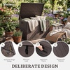 image:imageYITAHOME 100 Gallon Large Outdoor Deck Box Waterproof Resin Storage Box Lockable Indoor Outdoor Storage Container for Patio Furniture Cushions Pool Accessories Garden Tools WhiteBrown