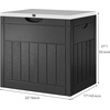 image:imageYITAHOME 100 Gallon Large Outdoor Deck Box Waterproof Resin Storage Box Lockable Indoor Outdoor Storage Container for Patio Furniture Cushions Pool Accessories Garden Tools WhiteDark Gray