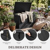 image:imageYITAHOME 100 Gallon Large Outdoor Deck Box Waterproof Resin Storage Box Lockable Indoor Outdoor Storage Container for Patio Furniture Cushions Pool Accessories Garden Tools WhiteDark Black