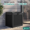 image:imageYITAHOME 100 Gallon Large Outdoor Deck Box Waterproof Resin Storage Box Lockable Indoor Outdoor Storage Container for Patio Furniture Cushions Pool Accessories Garden Tools WhiteBlack