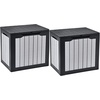 image:imageYITAHOME 100 Gallon Large Outdoor Deck Box Waterproof Resin Storage Box Lockable Indoor Outdoor Storage Container for Patio Furniture Cushions Pool Accessories Garden Tools WhiteBlack  WoodGrain Gray