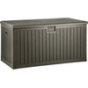 image:imageYITAHOME 100 Gallon Large Outdoor Deck Box Waterproof Resin Storage Box Lockable Indoor Outdoor Storage Container for Patio Furniture Cushions Pool Accessories Garden Tools WhiteLight Brown