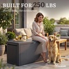 image:imageYITAHOME 100 Gallon Large Outdoor Deck Box Waterproof Resin Storage Box Lockable Indoor Outdoor Storage Container for Patio Furniture Cushions Pool Accessories Garden Tools WhiteDark Gray