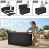 image:imageYITAHOME 100 Gallon Large Outdoor Deck Box Waterproof Resin Storage Box Lockable Indoor Outdoor Storage Container for Patio Furniture Cushions Pool Accessories Garden Tools WhiteBlack