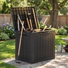 image:imageYITAHOME 100 Gallon Large Outdoor Deck Box Waterproof Resin Storage Box Lockable Indoor Outdoor Storage Container for Patio Furniture Cushions Pool Accessories Garden Tools WhiteDark Black