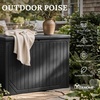 image:imageYITAHOME 100 Gallon Large Outdoor Deck Box Waterproof Resin Storage Box Lockable Indoor Outdoor Storage Container for Patio Furniture Cushions Pool Accessories Garden Tools WhiteDark Black